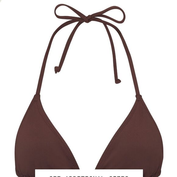 SKIMS Recycled Triangle Swim Top Cocoa Large NWT in packaging - Picture 2 of 7